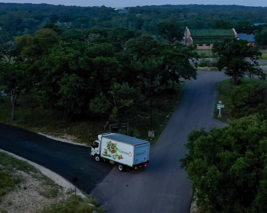 Mr Greens truck in countryside