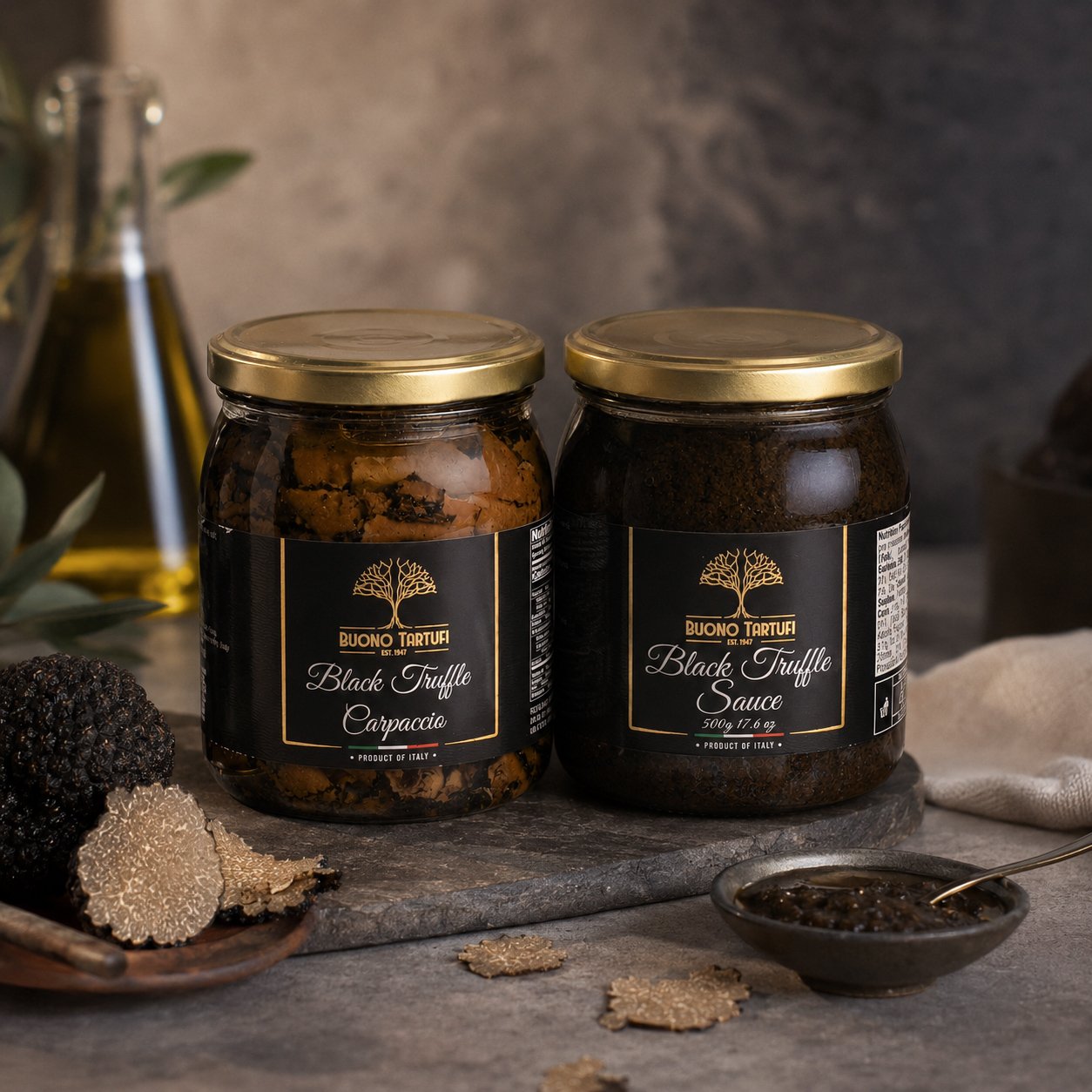 black truffle carpaccio - Buono Tartuffe