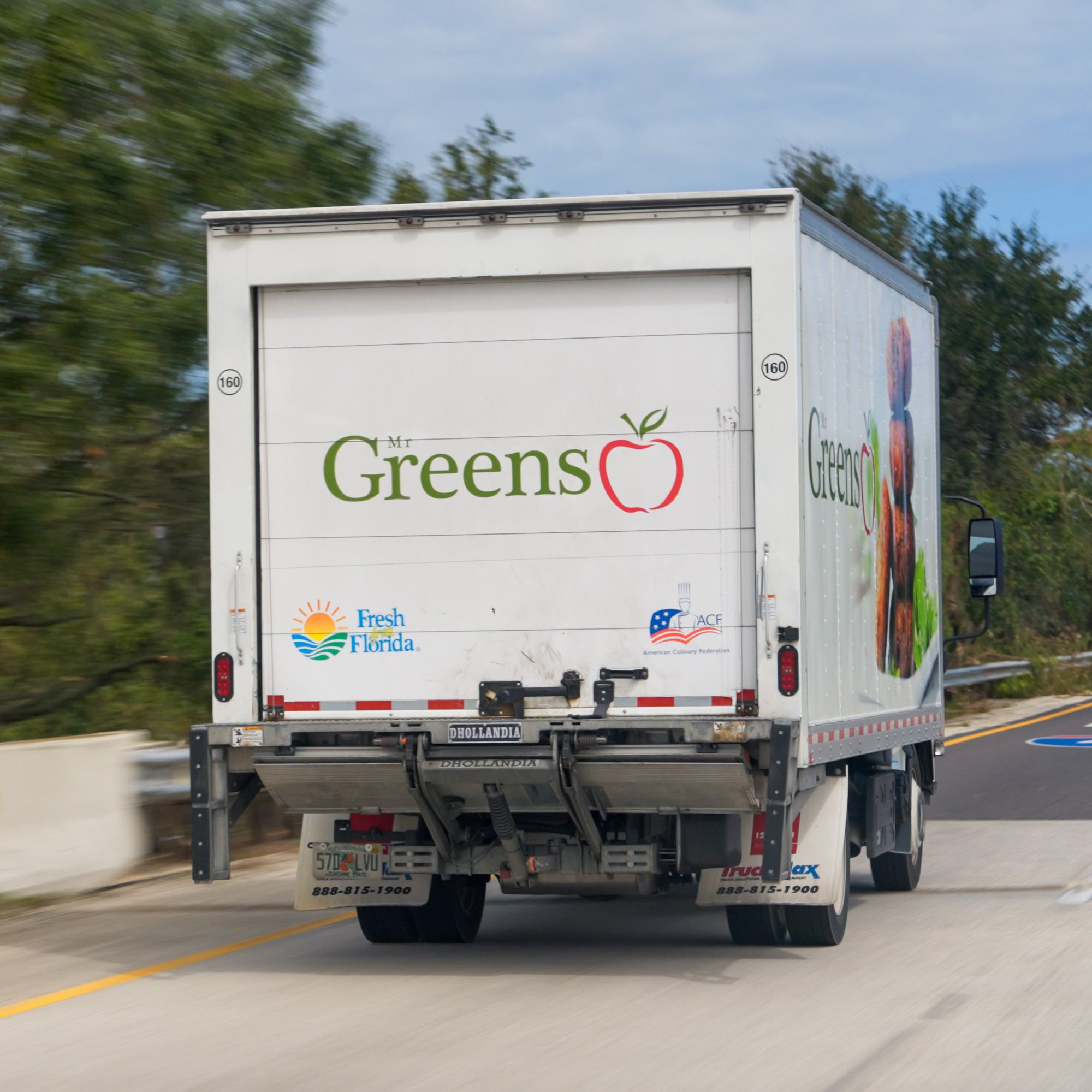 truck on road square